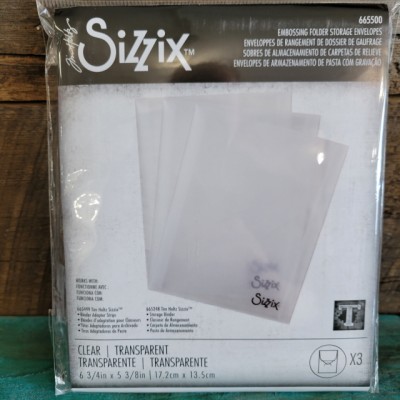 Sizzix - enveloppe de rangement transparente 6 3/4 x 5 3/8